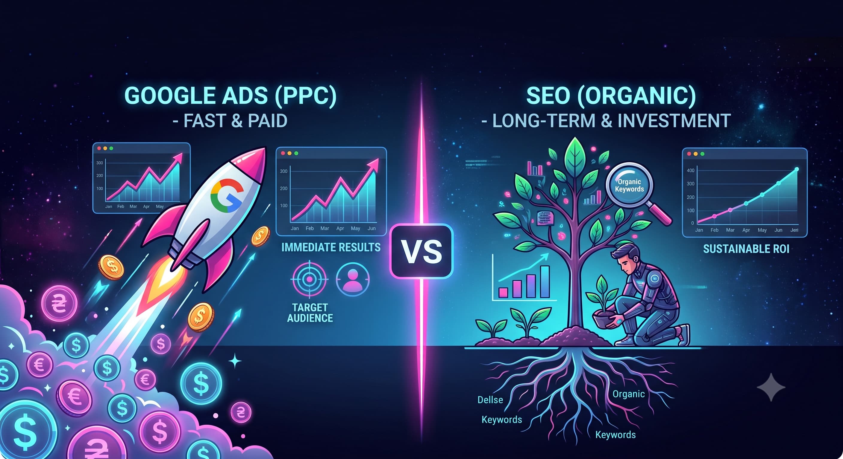 Google Ads чи SEO: що вибрати для нового бізнесу?